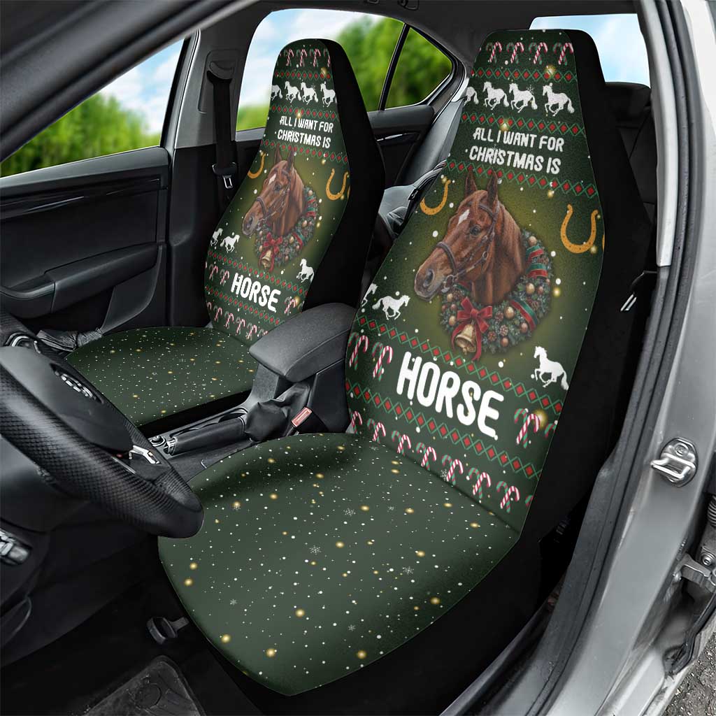 Horse All I Need For Christmas Christmas Car Seat Cover Xmas Holiday Patterns - Wonder Print Shop