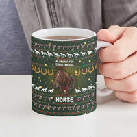 Horse All I Need For Christmas Christmas Ceramic Mug Xmas Holiday Patterns - Wonder Print Shop