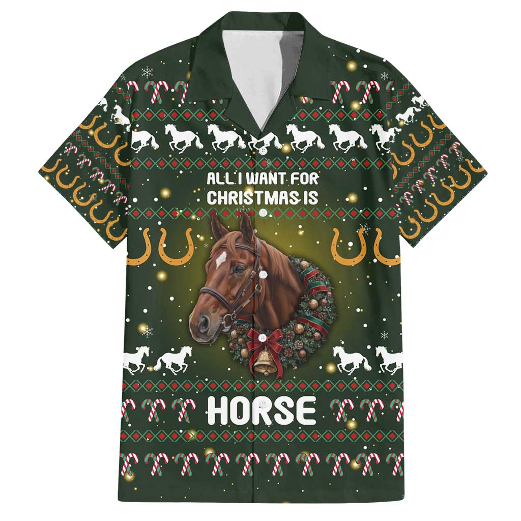 Horse All I Need For Christmas Christmas Family Matching Long Sleeve Bodycon Dress and Hawaiian Shirt Xmas Holiday Patterns - Wonder Print Shop