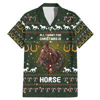 Horse All I Need For Christmas Christmas Family Matching Mermaid Dress and Hawaiian Shirt Xmas Holiday Patterns - Wonder Print Shop