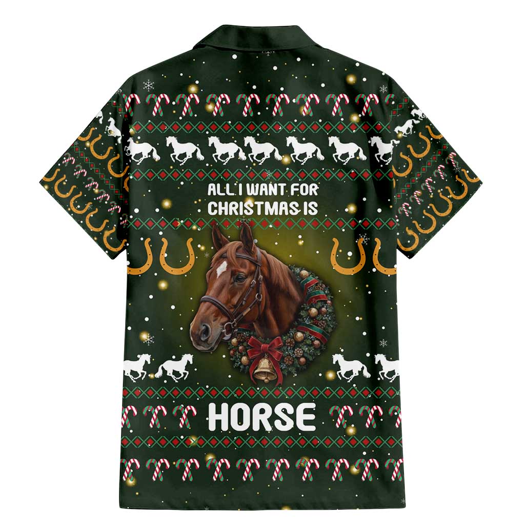 Horse All I Need For Christmas Christmas Family Matching Mermaid Dress and Hawaiian Shirt Xmas Holiday Patterns - Wonder Print Shop