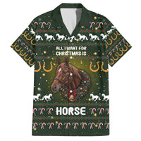 Horse All I Need For Christmas Christmas Family Matching Off The Shoulder Long Sleeve Dress and Hawaiian Shirt Xmas Holiday Patterns - Wonder Print Shop