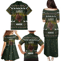 Horse All I Need For Christmas Christmas Family Matching Puletasi and Hawaiian Shirt Xmas Holiday Patterns - Wonder Print Shop