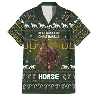 Horse All I Need For Christmas Christmas Family Matching Short Sleeve Bodycon Dress and Hawaiian Shirt Xmas Holiday Patterns - Wonder Print Shop