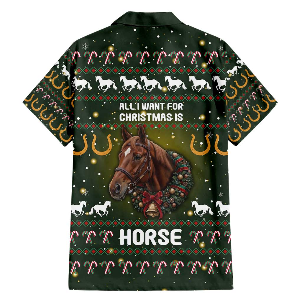 Horse All I Need For Christmas Christmas Family Matching Short Sleeve Bodycon Dress and Hawaiian Shirt Xmas Holiday Patterns - Wonder Print Shop