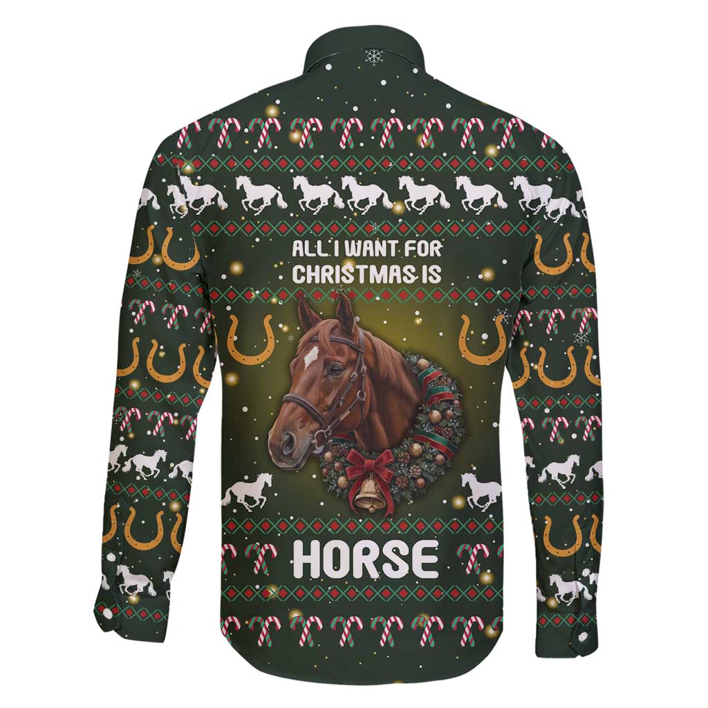 Horse All I Need For Christmas Christmas Family Matching Short Sleeve Bodycon Dress and Hawaiian Shirt Xmas Holiday Patterns - Wonder Print Shop