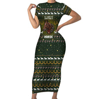 Horse All I Need For Christmas Christmas Family Matching Short Sleeve Bodycon Dress and Hawaiian Shirt Xmas Holiday Patterns - Wonder Print Shop
