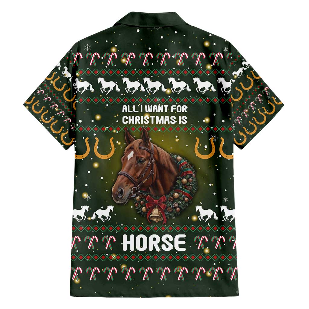 Horse All I Need For Christmas Christmas Family Matching Summer Maxi Dress and Hawaiian Shirt Xmas Holiday Patterns - Wonder Print Shop