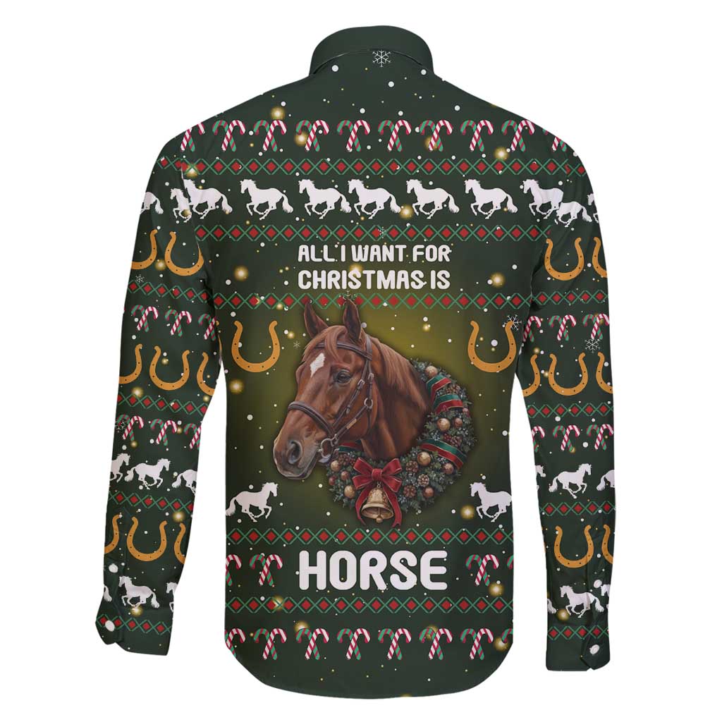 Horse All I Need For Christmas Christmas Family Matching Summer Maxi Dress and Hawaiian Shirt Xmas Holiday Patterns - Wonder Print Shop