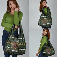 Horse All I Need For Christmas Christmas Grocery Bag Xmas Holiday Patterns - Wonder Print Shop