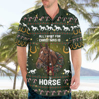 Horse All I Need For Christmas Christmas Hawaiian Shirt Xmas Holiday Patterns - Wonder Print Shop