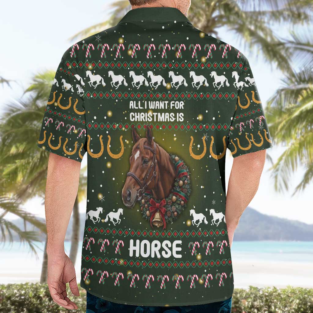 Horse All I Need For Christmas Christmas Hawaiian Shirt Xmas Holiday Patterns - Wonder Print Shop