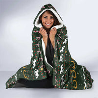 Horse All I Need For Christmas Christmas Hooded Blanket Xmas Holiday Patterns - Wonder Print Shop