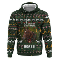 Horse All I Need For Christmas Christmas Hoodie Xmas Holiday Patterns - Wonder Print Shop