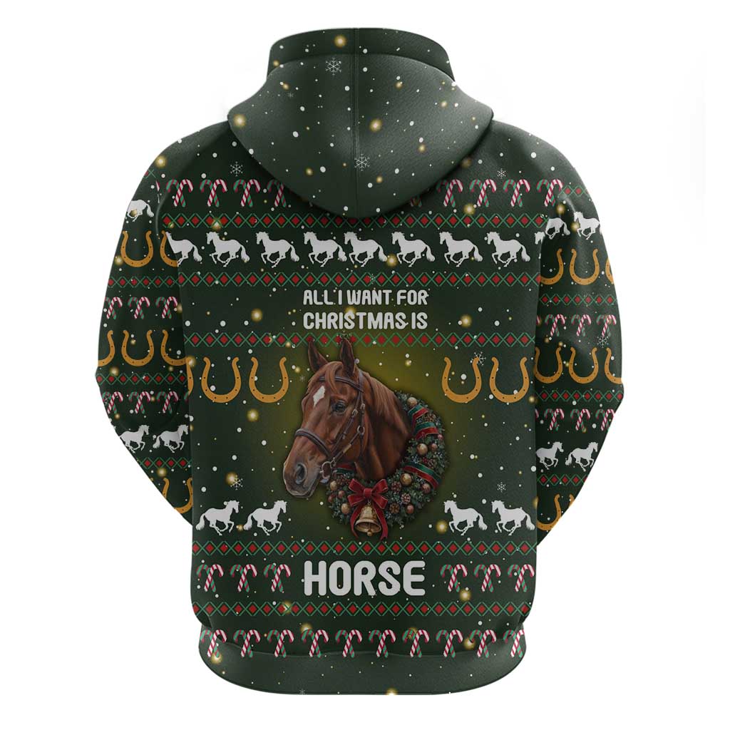 Horse All I Need For Christmas Christmas Hoodie Xmas Holiday Patterns - Wonder Print Shop