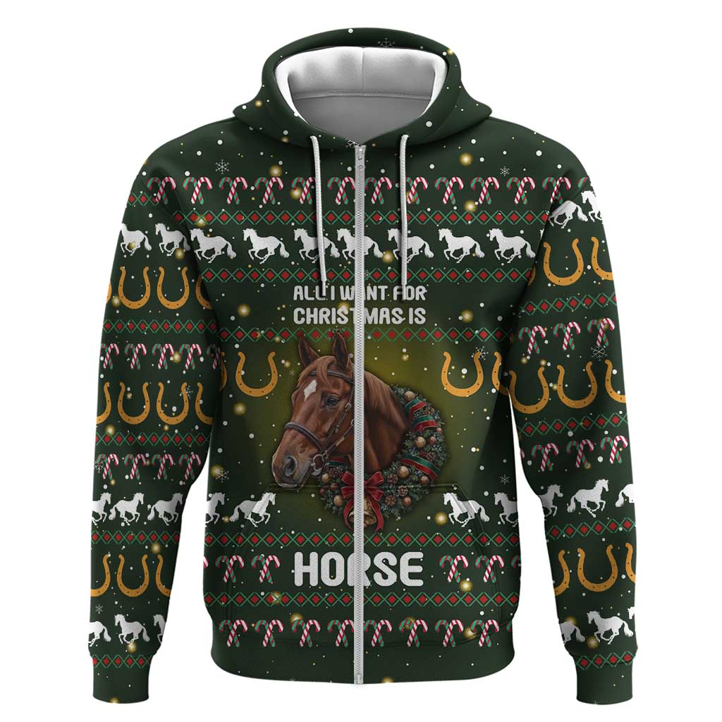 Horse All I Need For Christmas Christmas Hoodie Xmas Holiday Patterns - Wonder Print Shop