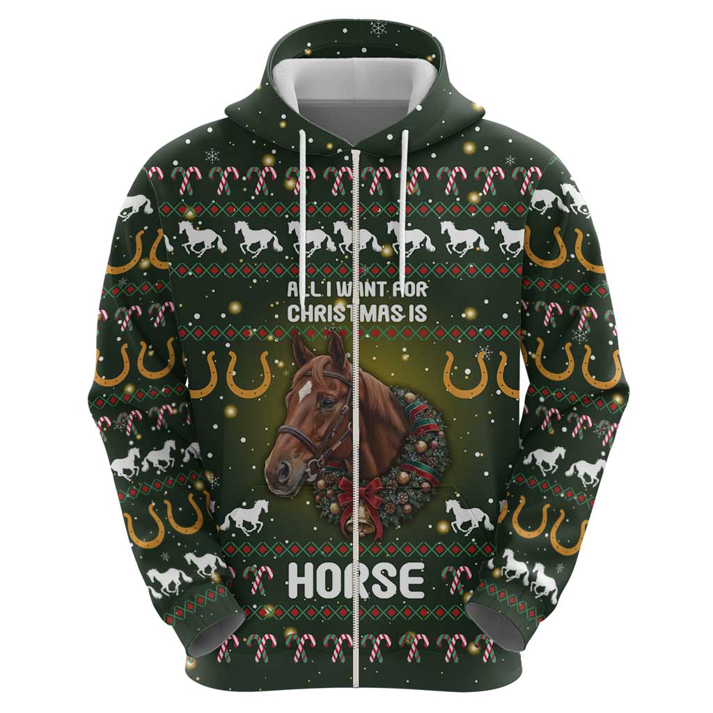 Horse All I Need For Christmas Christmas Hoodie Xmas Holiday Patterns - Wonder Print Shop