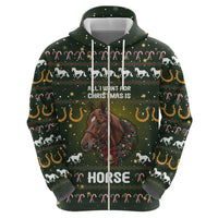 Horse All I Need For Christmas Christmas Hoodie Xmas Holiday Patterns - Wonder Print Shop