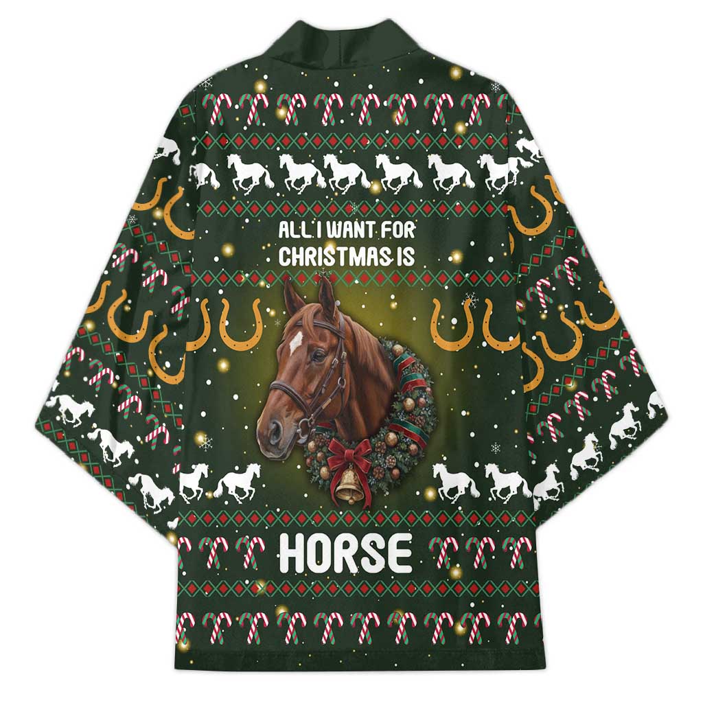 Horse All I Need For Christmas Christmas Kimono Xmas Holiday Patterns - Wonder Print Shop