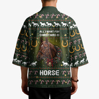 Horse All I Need For Christmas Christmas Kimono Xmas Holiday Patterns - Wonder Print Shop