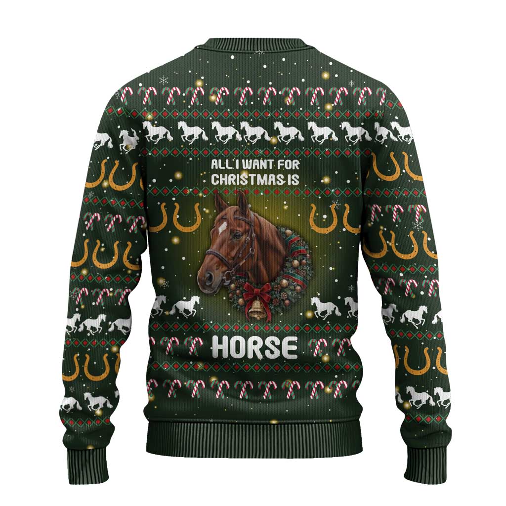 Horse All I Need For Christmas Ugly Christmas Sweater Xmas Holiday Patterns - Wonder Print Shop