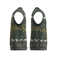 Horse All I Need For Christmas Christmas Knitted V-Neck Vest Xmas Holiday Patterns - Wonder Print Shop