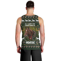 Horse All I Need For Christmas Christmas Men Tank Top Xmas Holiday Patterns - Wonder Print Shop