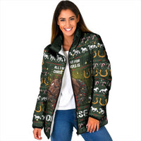 Horse All I Need For Christmas Christmas Padded Jacket Xmas Holiday Patterns - Wonder Print Shop