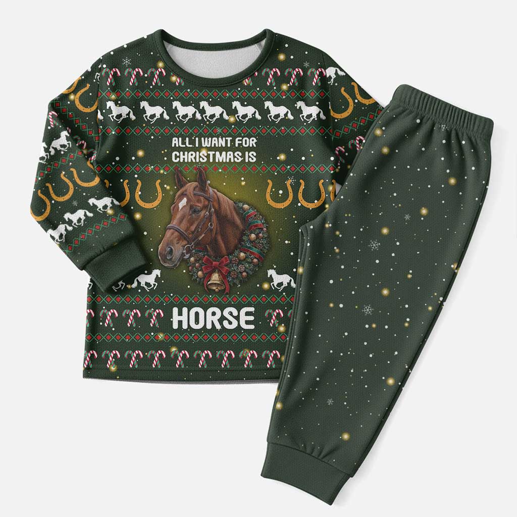 Horse All I Need For Christmas Christmas Pajama Set Xmas Holiday Patterns - Wonder Print Shop
