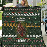Horse All I Need For Christmas Christmas Quilt Xmas Holiday Patterns - Wonder Print Shop