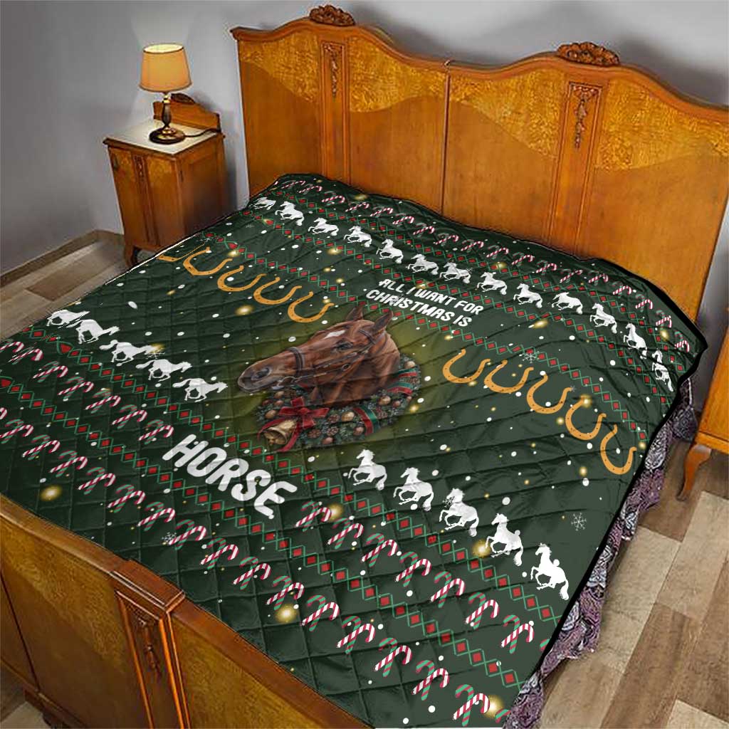 Horse All I Need For Christmas Christmas Quilt Xmas Holiday Patterns - Wonder Print Shop