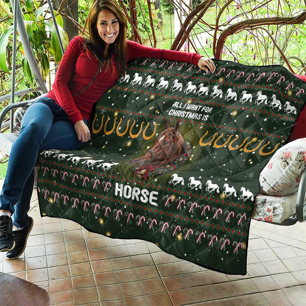 Horse All I Need For Christmas Christmas Quilt Xmas Holiday Patterns - Wonder Print Shop