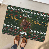 Horse All I Need For Christmas Christmas Rubber Doormat Xmas Holiday Patterns - Wonder Print Shop
