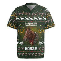 Horse All I Need For Christmas Christmas Rugby Jersey Xmas Holiday Patterns - Wonder Print Shop