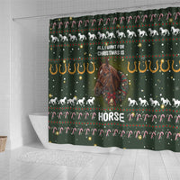 Horse All I Need For Christmas Christmas Shower Curtain Xmas Holiday Patterns - Wonder Print Shop