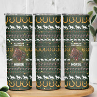 Horse All I Need For Christmas Christmas Skinny Tumbler Xmas Holiday Patterns - Wonder Print Shop