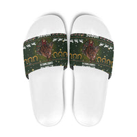 Horse All I Need For Christmas Christmas Slide Sandals Xmas Holiday Patterns - Wonder Print Shop