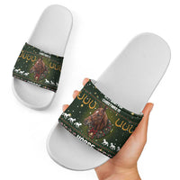 Horse All I Need For Christmas Christmas Slide Sandals Xmas Holiday Patterns - Wonder Print Shop