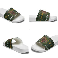Horse All I Need For Christmas Christmas Slide Sandals Xmas Holiday Patterns - Wonder Print Shop