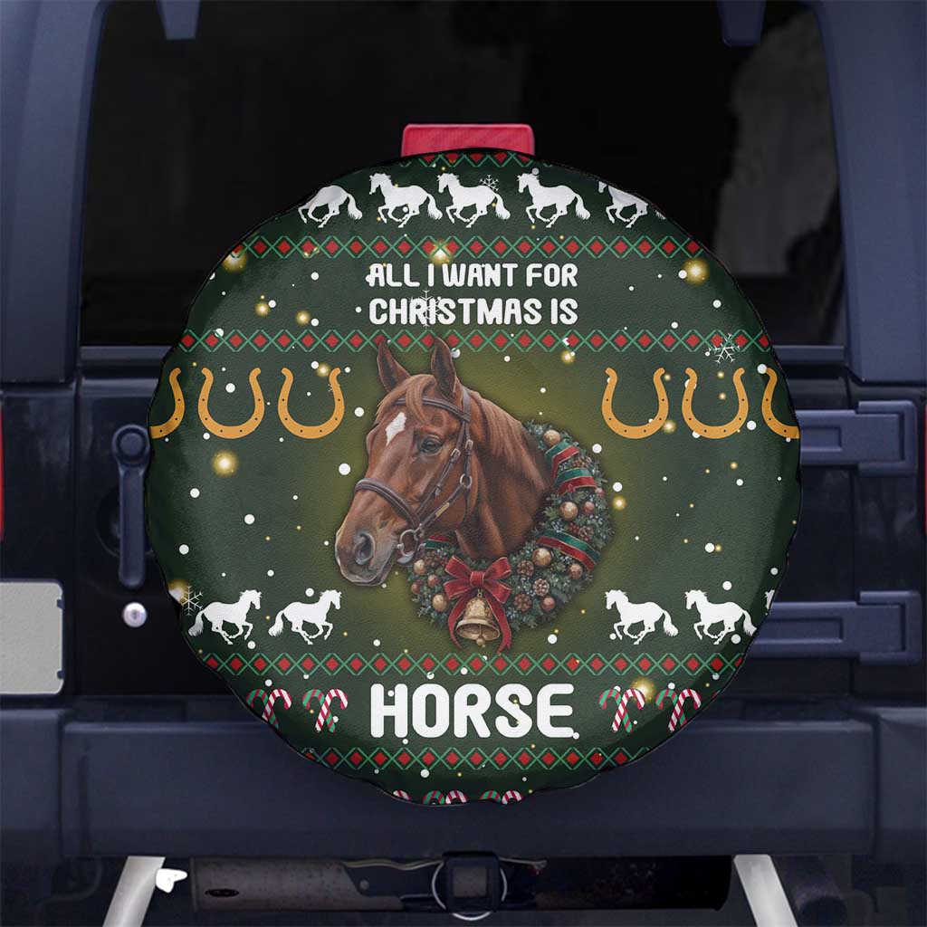 Horse All I Need For Christmas Christmas Spare Tire Cover Xmas Holiday Patterns - Wonder Print Shop
