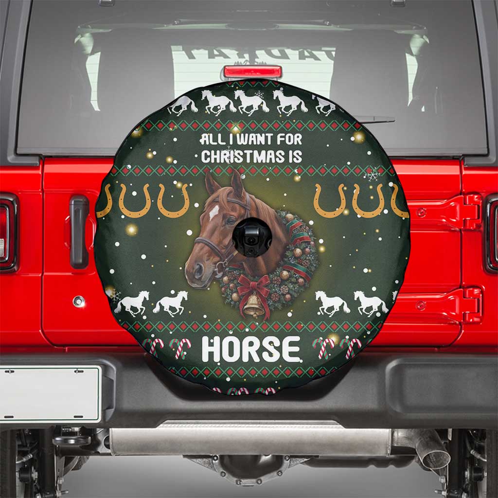 Horse All I Need For Christmas Christmas Spare Tire Cover Xmas Holiday Patterns - Wonder Print Shop