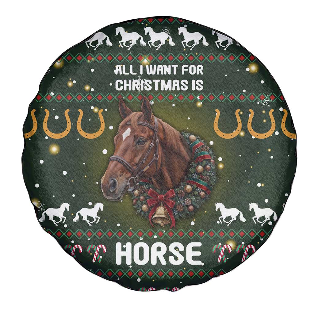 Horse All I Need For Christmas Christmas Spare Tire Cover Xmas Holiday Patterns - Wonder Print Shop