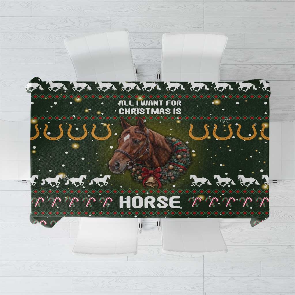 Horse All I Need For Christmas Christmas Tablecloth Xmas Holiday Patterns - Wonder Print Shop