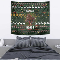 Horse All I Need For Christmas Christmas Tapestry Xmas Holiday Patterns - Wonder Print Shop