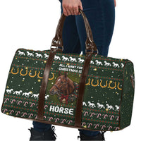 Horse All I Need For Christmas Christmas Travel Bag Xmas Holiday Patterns - Wonder Print Shop