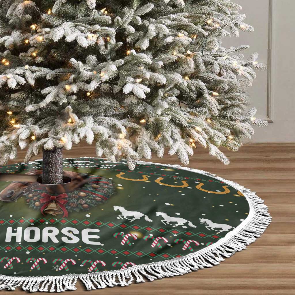 Horse All I Need For Christmas Tree Skirt Xmas Holiday Patterns - Wonder Print Shop