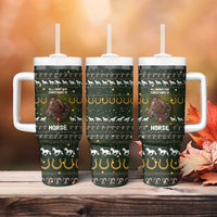 Horse All I Need For Christmas Christmas Tumbler With Handle Xmas Holiday Patterns - Wonder Print Shop