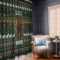 Horse All I Need For Christmas Christmas Window Curtain Xmas Holiday Patterns - Wonder Print Shop