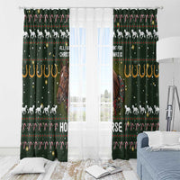 Horse All I Need For Christmas Christmas Window Curtain Xmas Holiday Patterns - Wonder Print Shop