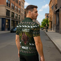 Horse All I Need For Christmas Christmas Zipper Polo Shirt Xmas Holiday Patterns - Wonder Print Shop